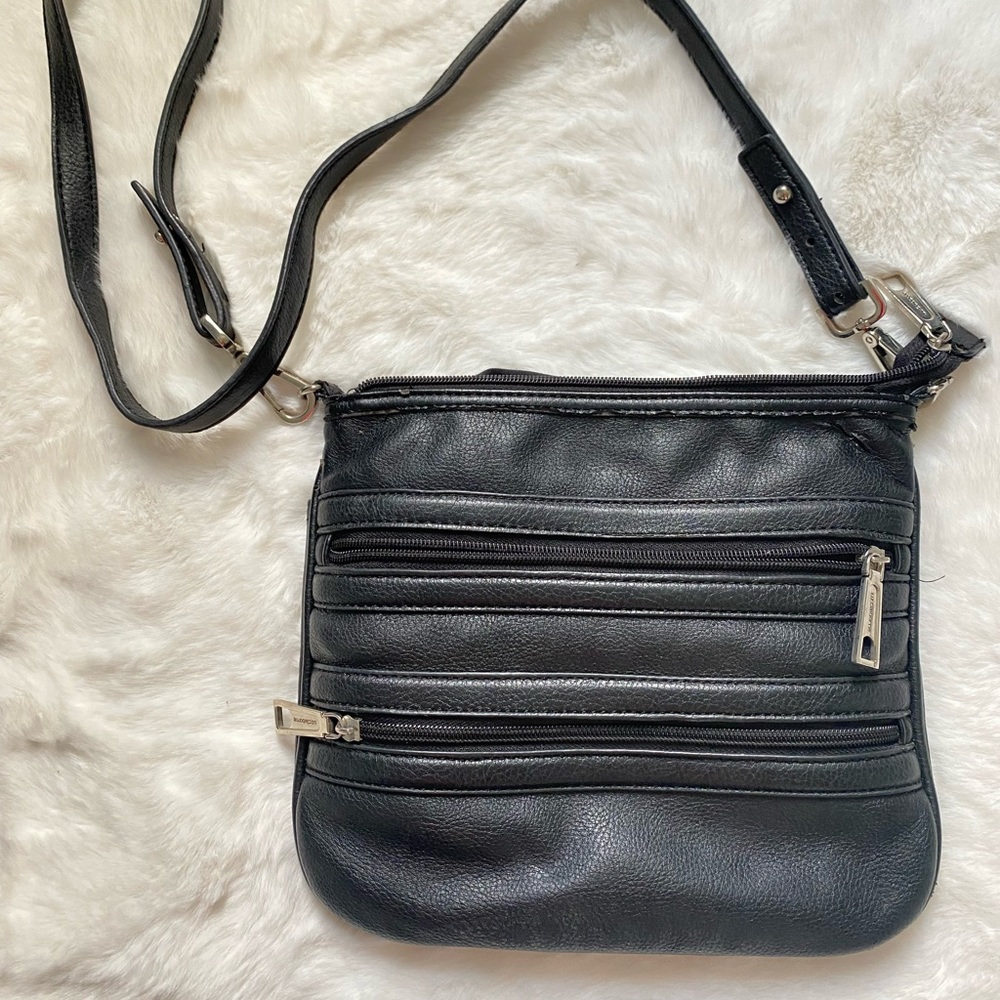 Liz Claiborne black leather cross body